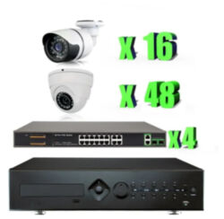 Готовый комплект IP видеонаблюдения на 64 камеры 2Мп PST IPK4816BH-POE