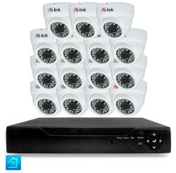 Комплект видеонаблюдения AHD 2Мп KIT-A215HD 15 камер для помещения, ночная съемка, датчик движения