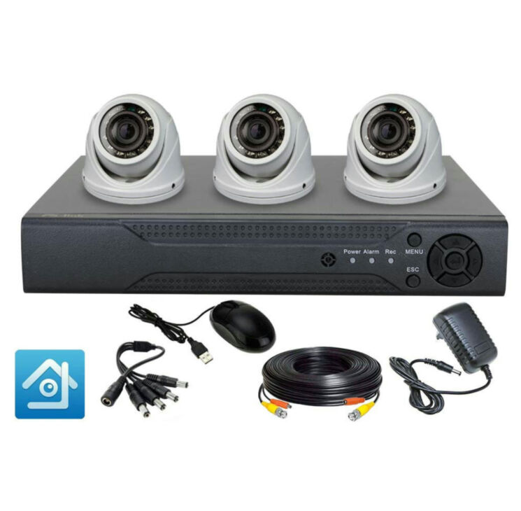 Комплект видеонаблюдения AHD 2Мп Ps-Link KIT-A203HDV / 3 камеры / антивандальный