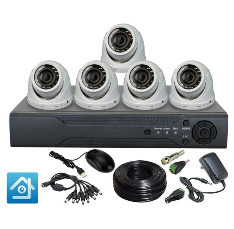 Комплект видеонаблюдения AHD 5Мп Ps-Link KIT-A505HDV / 5 камер / антивандальный