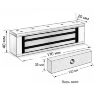Комплект СКУД Undino KIT-ACP102EM-180 эл. магнитный замок 180кг, RFID
