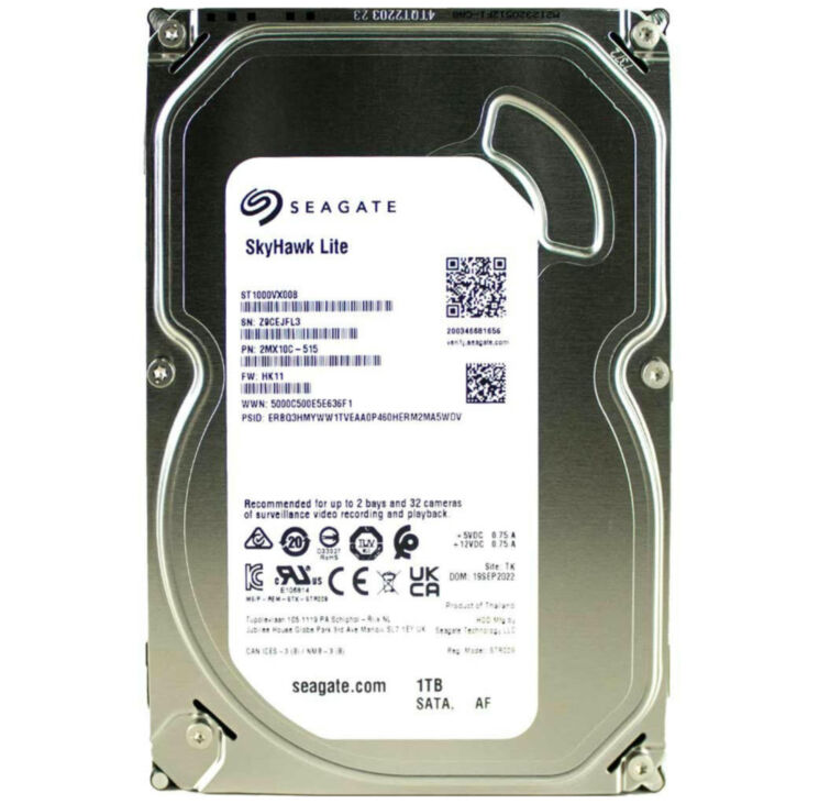 Жесткий диск Seagate SkyHawk Lite для видеорегистратора HDD 1 Tб