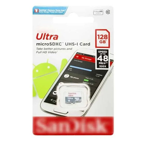 Карта памяти microSDXC Card 128GB Class10