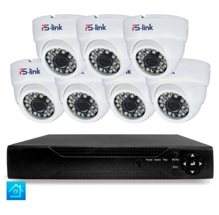 Комплект видеонаблюдения AHD 8Мп KIT-A807HD 7 камер для помещения, ночная съемка, датчик движения