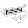 Комплект СКУД Undino KIT-CR101EM-280 эл. магнитный замок 280кг, RFID, память 2000