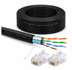Кабель витая пара FTP4 cat.5E CCA 20 метров FTP-CCA20-OUT уличный