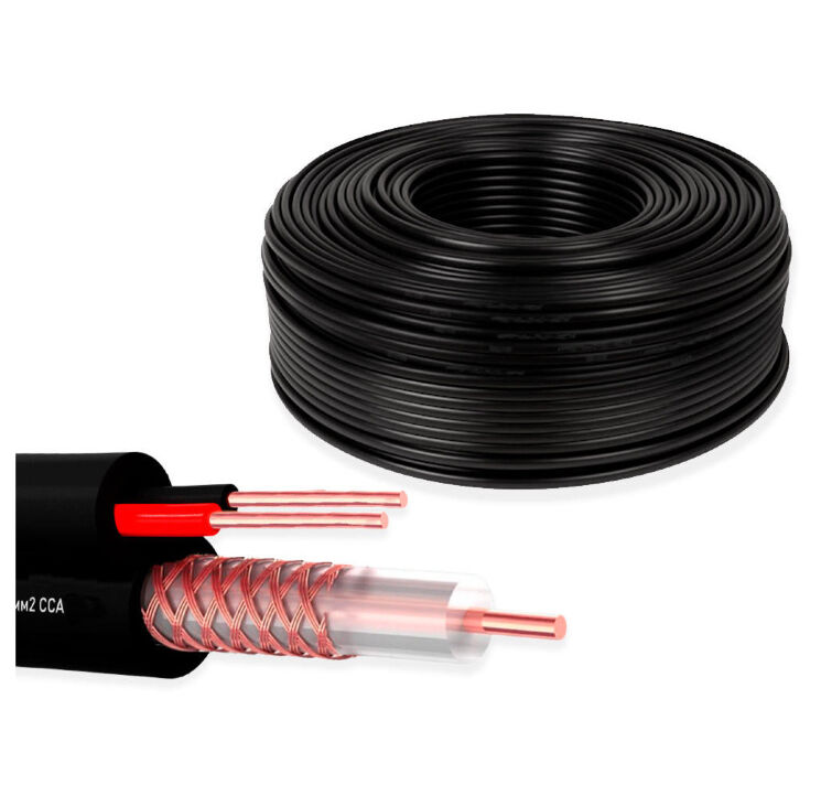 Кабель КВК KVK-CCA-2075-90 RG-59 + 2 x 0.75 мм. 90м.