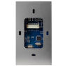 Система СКУД KIT-1203MF-G на 1 дверь, панель со считывателем RFID 13МГц Mifare, замок накладной серый, НЗ тип