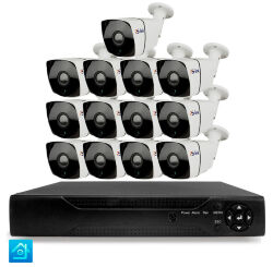 Комплект видеонаблюдения AHD 8Мп KIT-C813HD 13 камер для улицы, ночная съемка, датчик движения