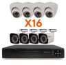Комплект видеонаблюдения AHD 2Мп KIT-B216HD 8 камер для улицы, 8 камер для помещения