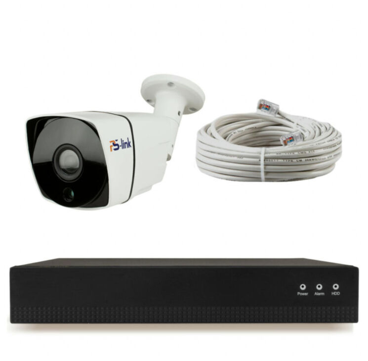 Комплект видеонаблюдения IP Ps-Link KIT-C501IP-POE / 5Мп / 1 камера / питание POE