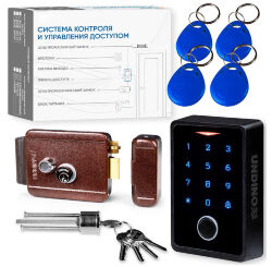 Комплект СКУД Undino KIT-ACP303EM-B эл. механический замок, RFID, WIFI, отпечаток