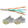 Кабель UTP4 cat.5E CU 90 метров UTP-CU90 с коннекторами RJ-45